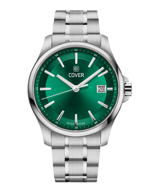 cover COVER Marville Gent Steel Watch Green Silver