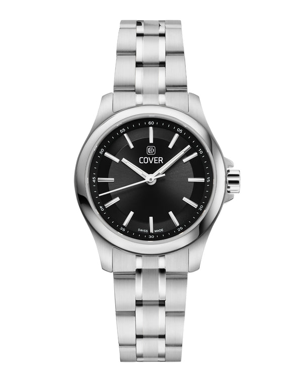 cover COVER Marville Lady Steel Watch Black Silver