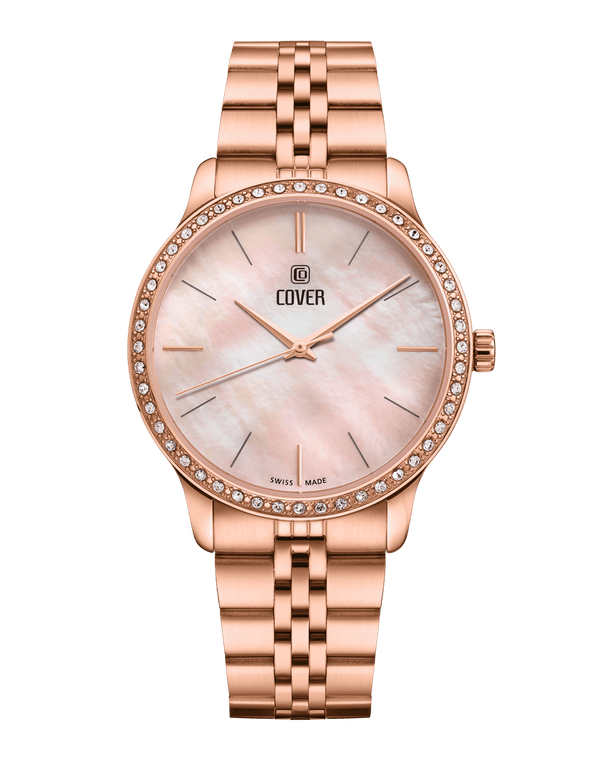 cover COVER Saraya Crystals Rose Gold Watch