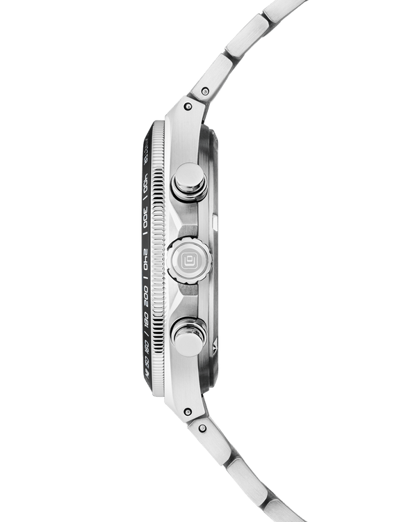 Cover COVER Iconosteel Chrono Watch Black Silver Color