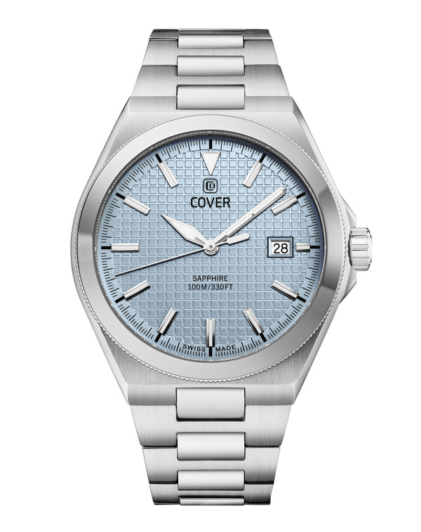 cover COVER Iconosteel Watch Light Blue Silver Color