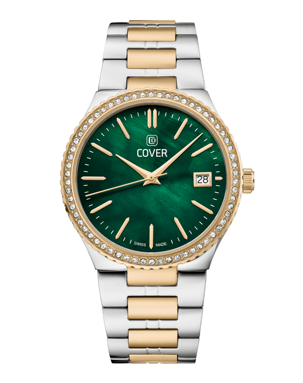 cover COVER Jumeira Crystals Green Pearl Bicolor Silver Gold Watch