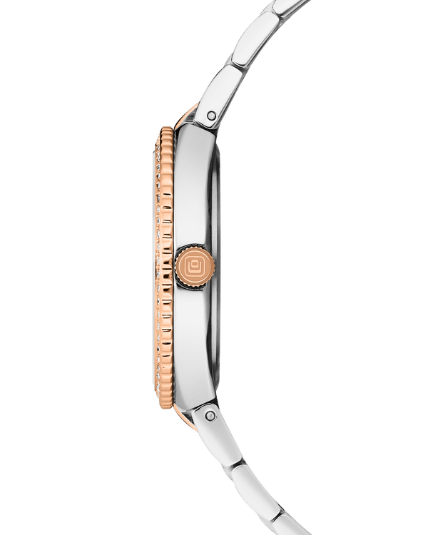 Cover COVER Jumeira Crystals White Pearl Bicolor Silver Rose Gold Watch