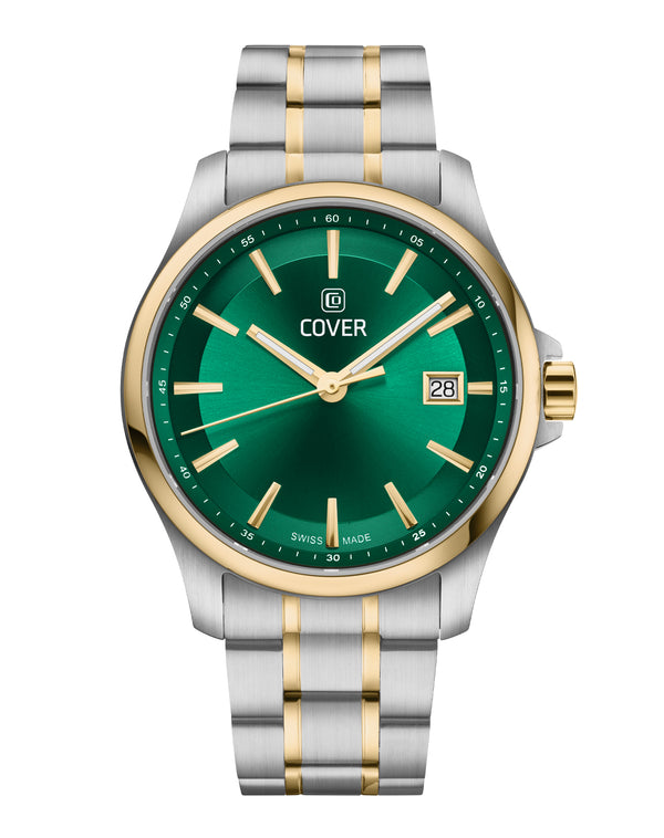 cover COVER Marville Gent Steel Watch Green Bicolor Silver Gold