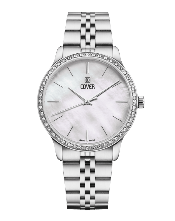 cover COVER Saraya Crystals Watch White Silver Color