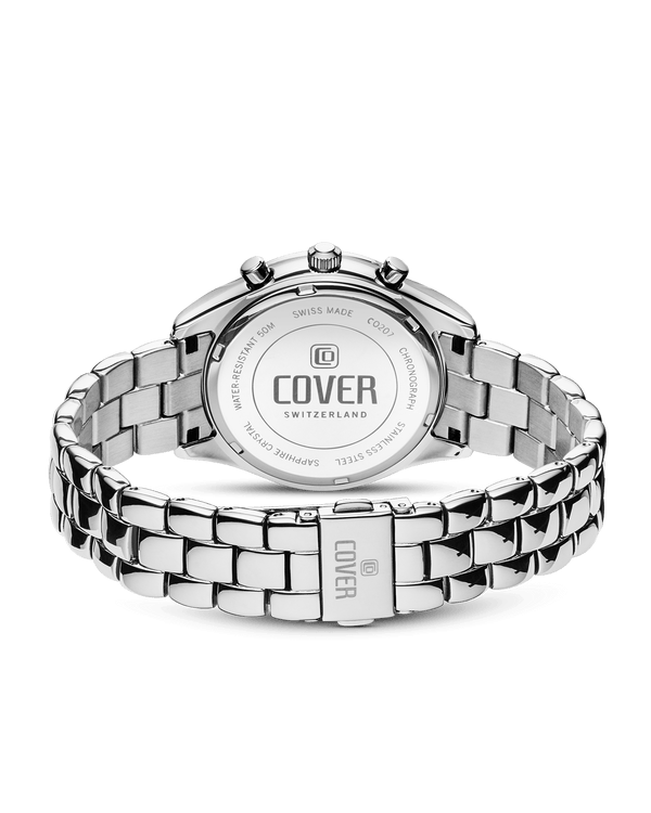 Cover COVER Valentina Chrono Watch Crystals Black Pearl Silver