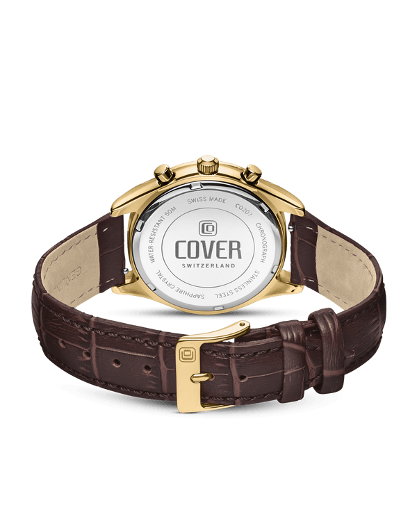 Cover COVER Valentina Chrono Watch Crystals Green Pearl Leather Gold