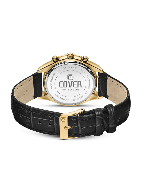 Cover COVER Valentina Chrono Watch Crystals White Pearl Leather Gold