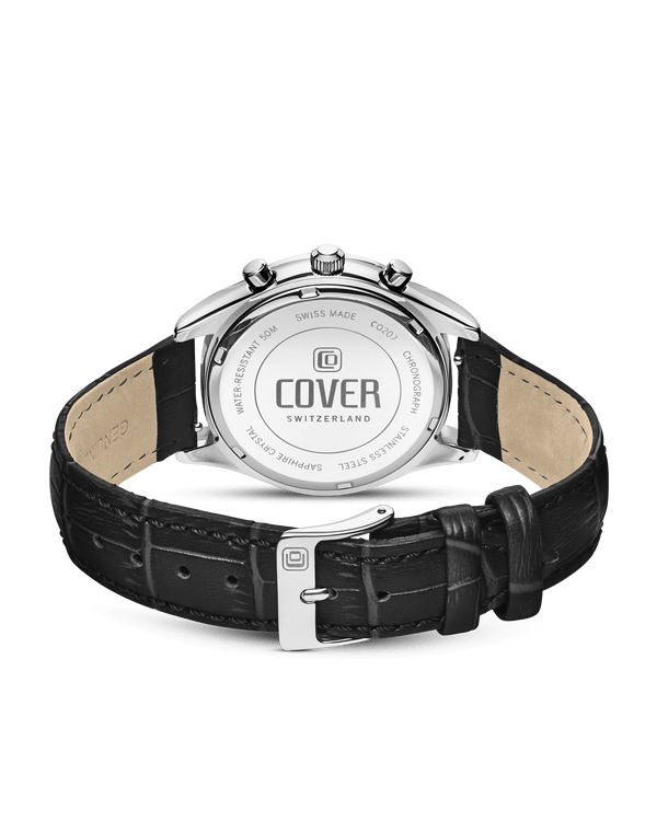 Cover COVER Valentina Chrono Watch Crystals White Pearl Leather Silver