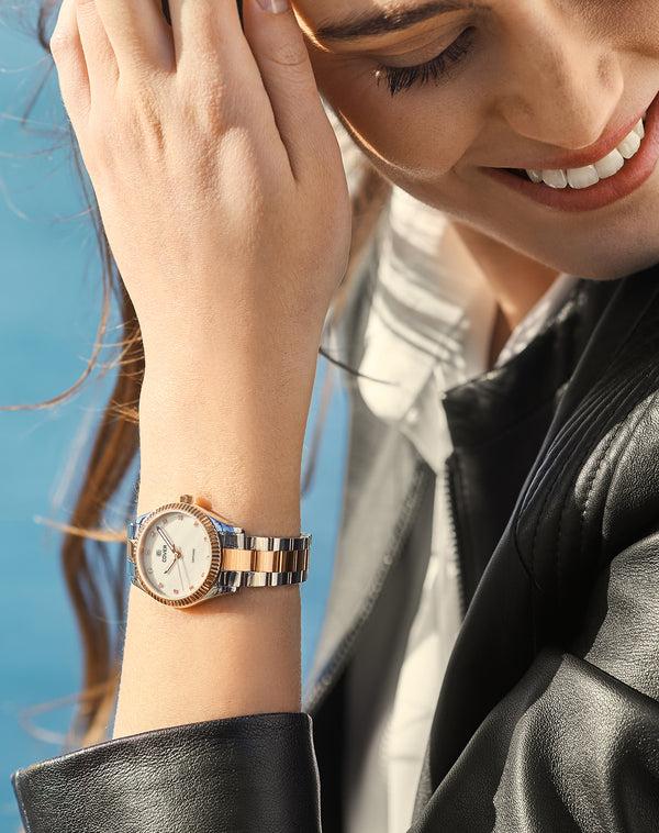 Cover COVER Valentina Mini White Pearl Bicolor Rose Gold