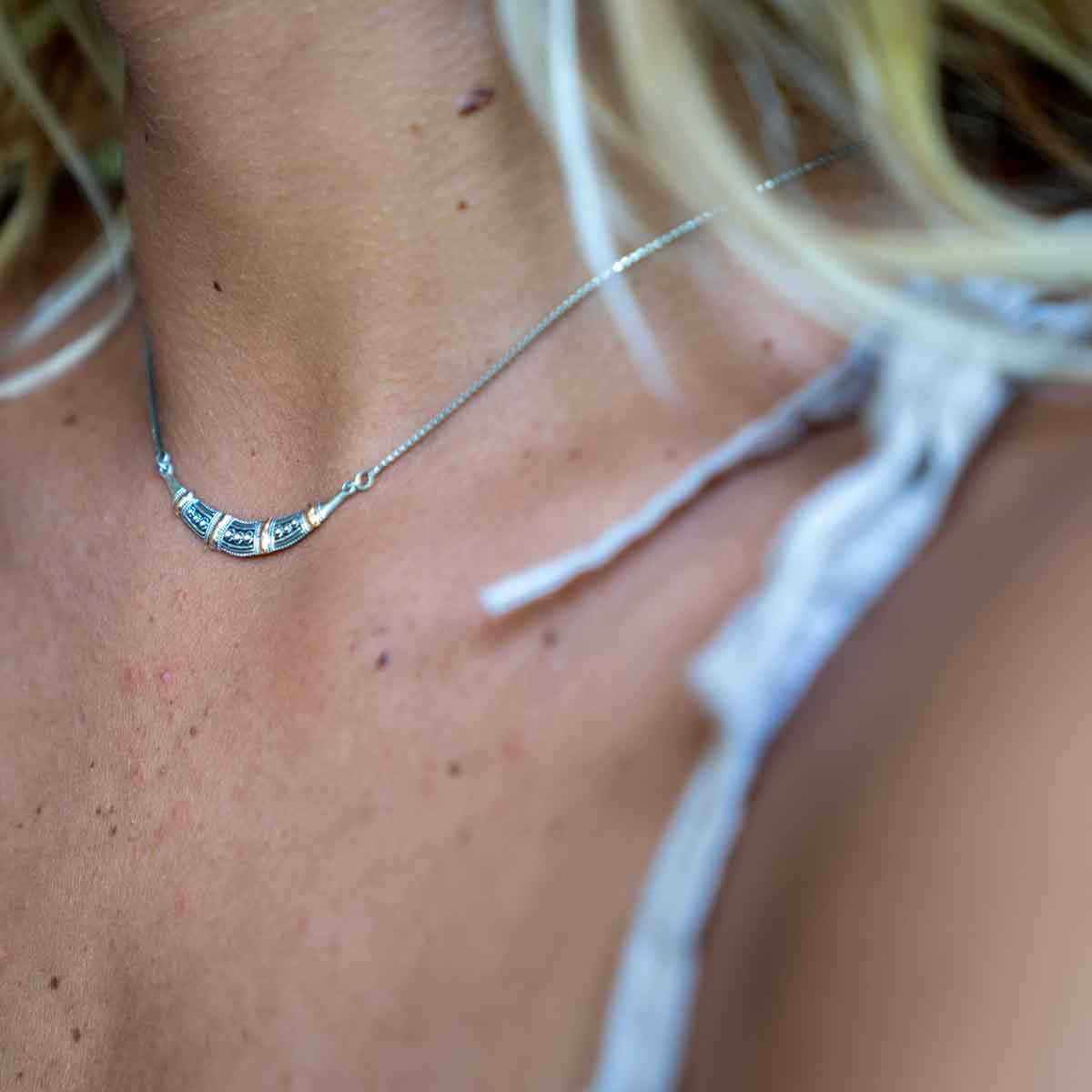 Crabtree & Evelyn Hand Crafted Silver Necklace