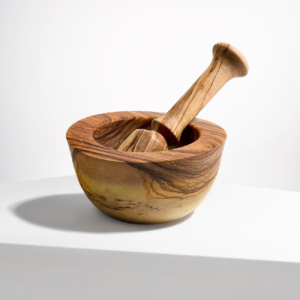 crabtree & evelyn Olive Wood Mortar & Pestle