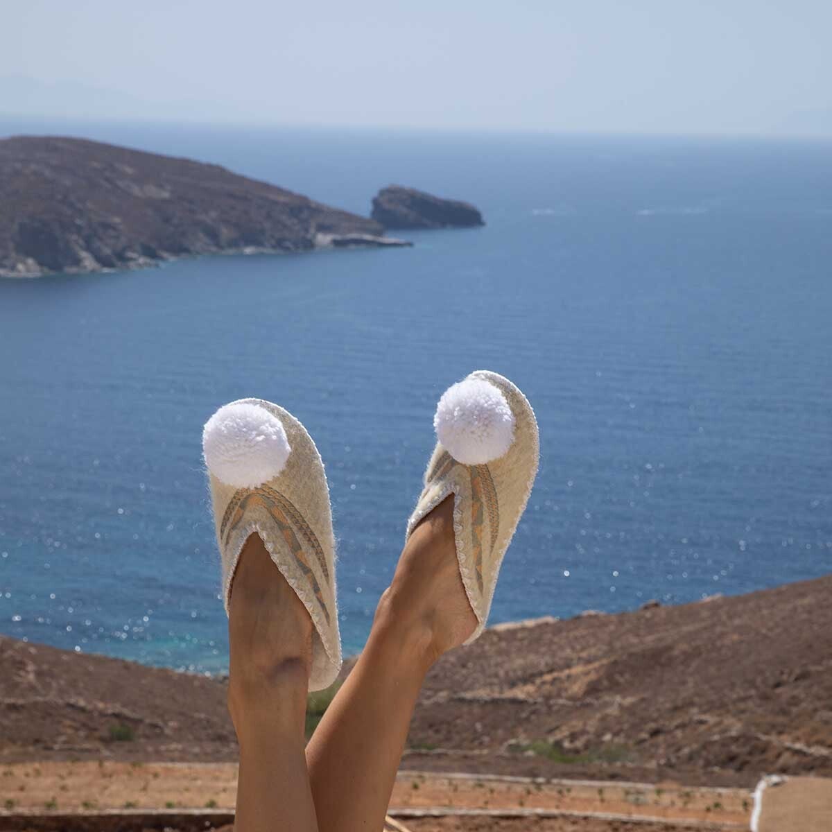 Crabtree & Evelyn Pom Pom Slippers