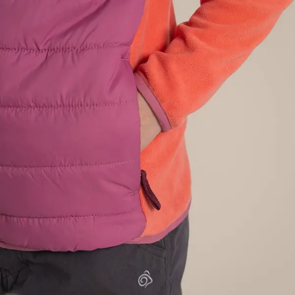 Craghoppers Kid's Arklow Hybrid Jacket | Deep Coral