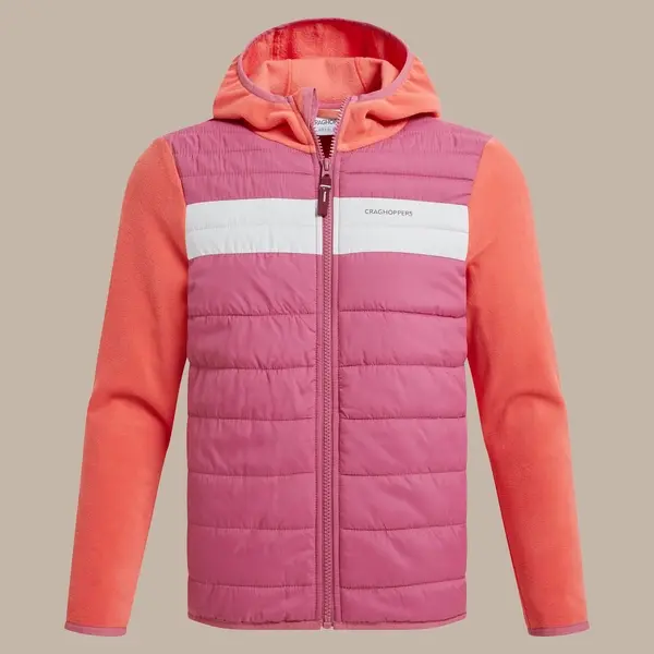 Craghoppers Kid's Arklow Hybrid Jacket | Deep Coral