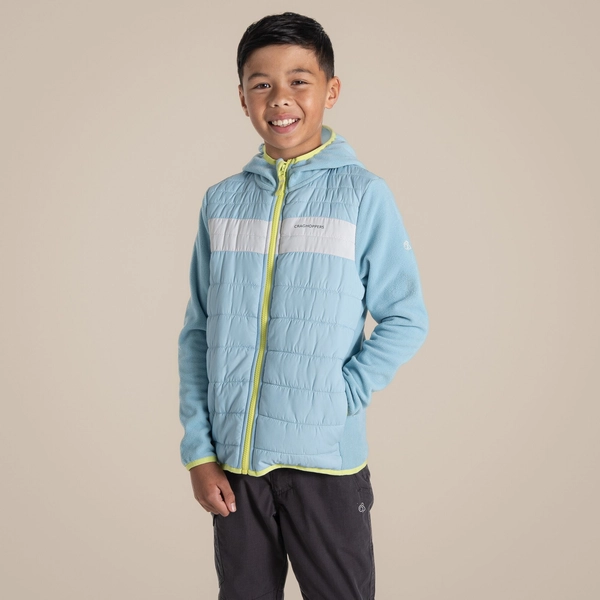 Craghoppers Kid's Arklow Hybrid Jacket | Sky Blue