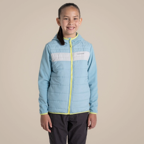 craghoppers Kid's Arklow Hybrid Jacket | Sky Blue