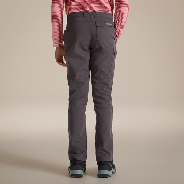 craghoppers Kid's Kiwi II Trousers | Black Pepper
