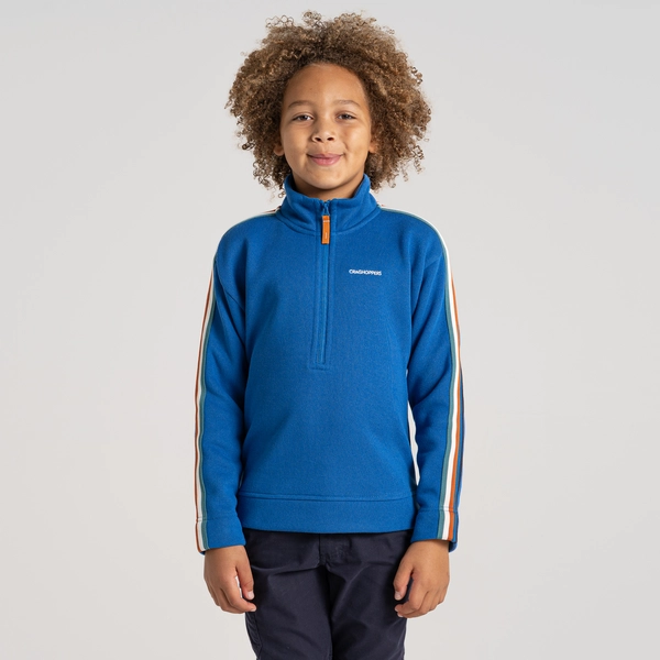 Craghoppers Kid's Rey Half Zip Fleece | Bolt Blue