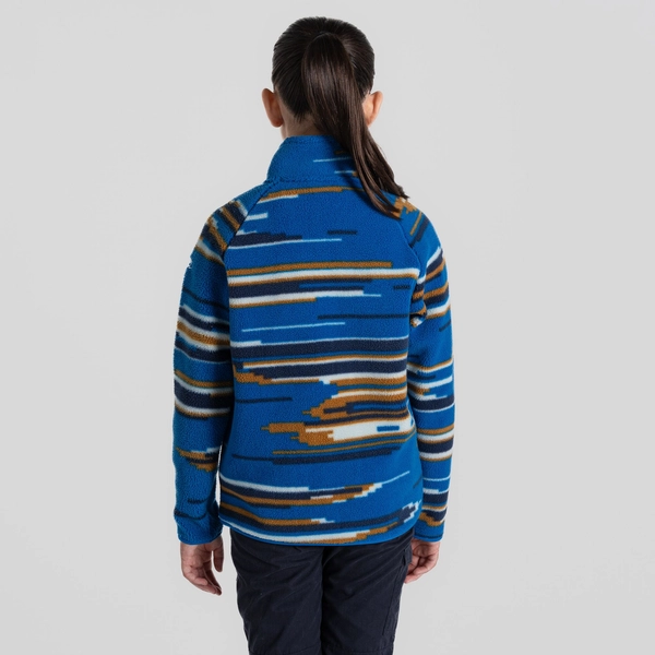 Craghoppers Kid's Tivoli Half Zip | Titan Blue Print