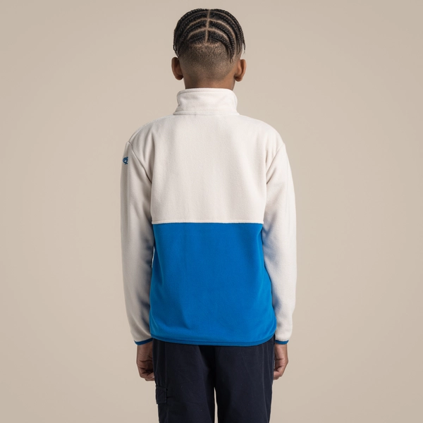 Craghoppers Kid's Valo Jacket | Ecru / Titan Blue