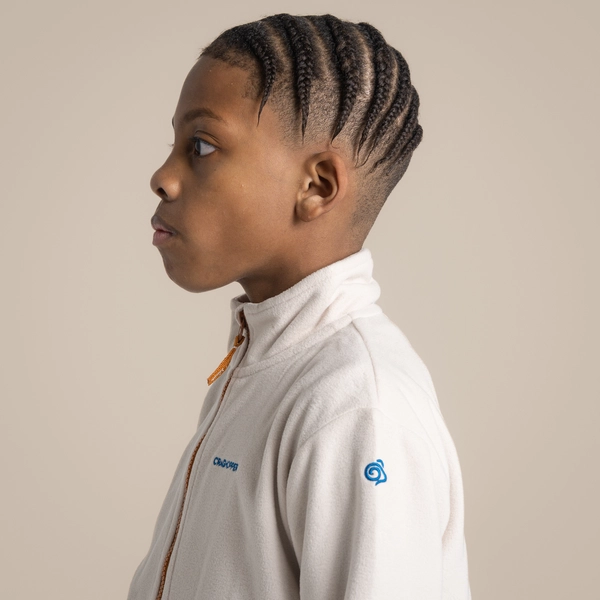 Craghoppers Kid's Valo Jacket | Ecru / Titan Blue