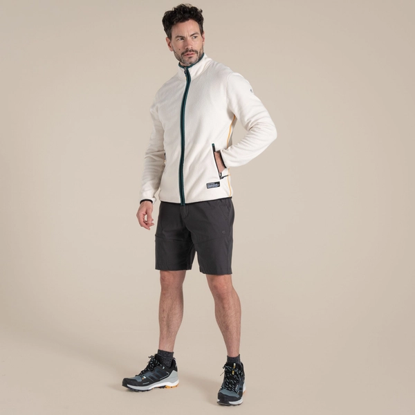 Craghoppers Men's CO2 Renu Full Zip Fleece | Ecru