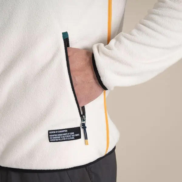 Craghoppers Men's CO2 Renu Full Zip Fleece | Ecru