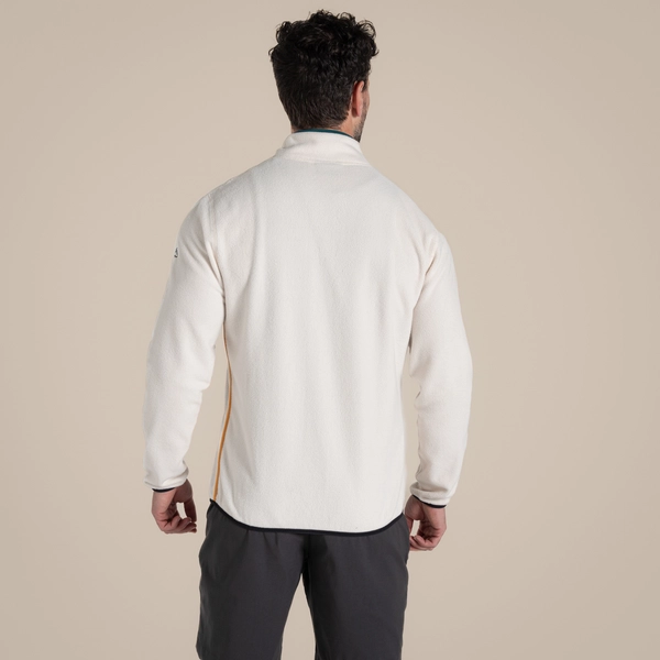 craghoppers Men's CO2 Renu Full Zip Fleece | Ecru