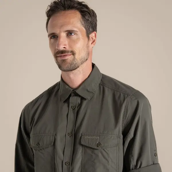 Craghoppers Men's Kiwi Long Sleeved Shirt | Cedar