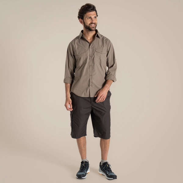 Craghoppers Men's Kiwi Long Sleeved Shirt | Pebble