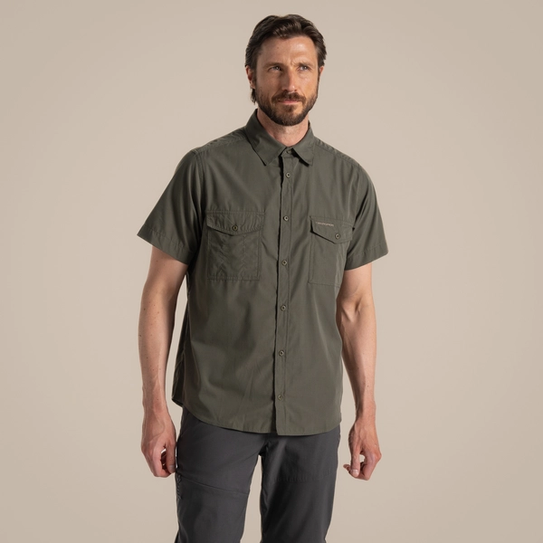 Craghoppers Men's Kiwi Short Sleeved Shirt | Cedar