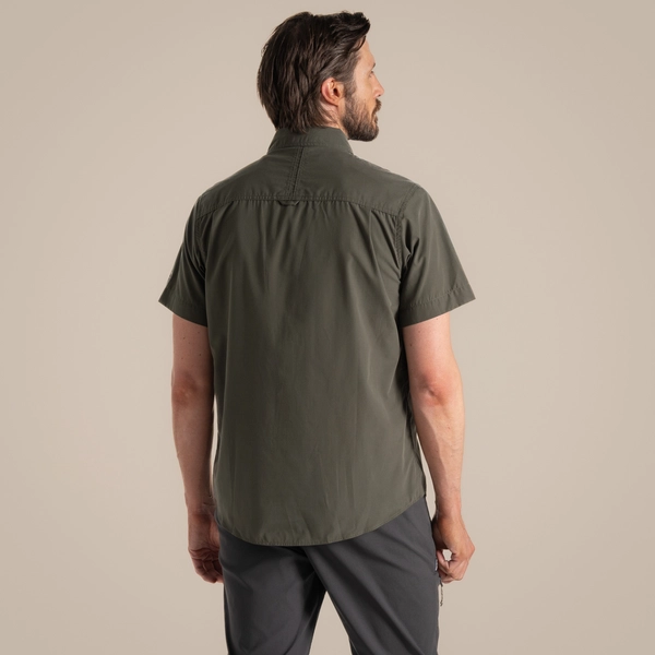 craghoppers Men's Kiwi Short Sleeved Shirt | Cedar