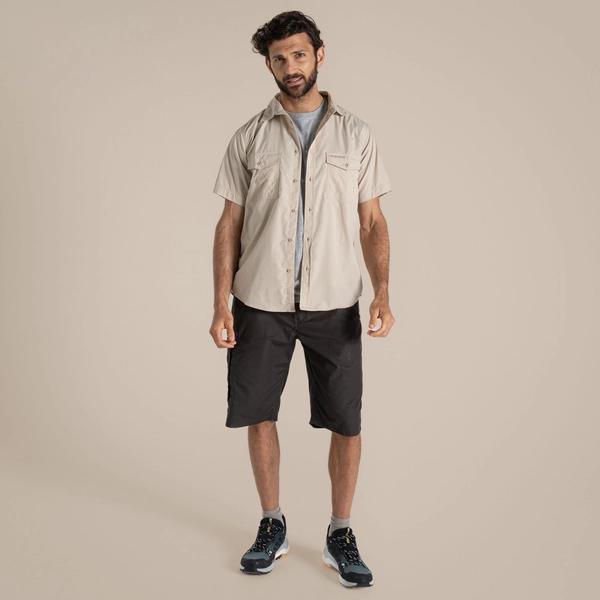 Craghoppers Men's Kiwi Short Sleeved Shirt | Oatmeal