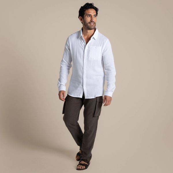 Craghoppers Men's Moro Long Sleeved Shirt | White