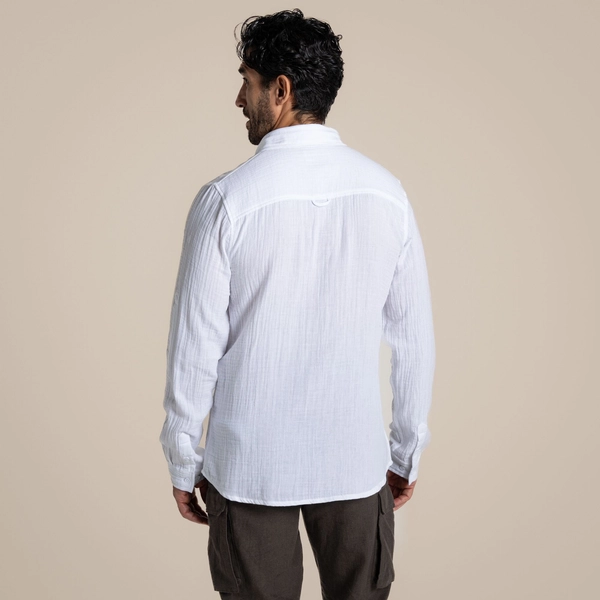 craghoppers Men's Moro Long Sleeved Shirt | White