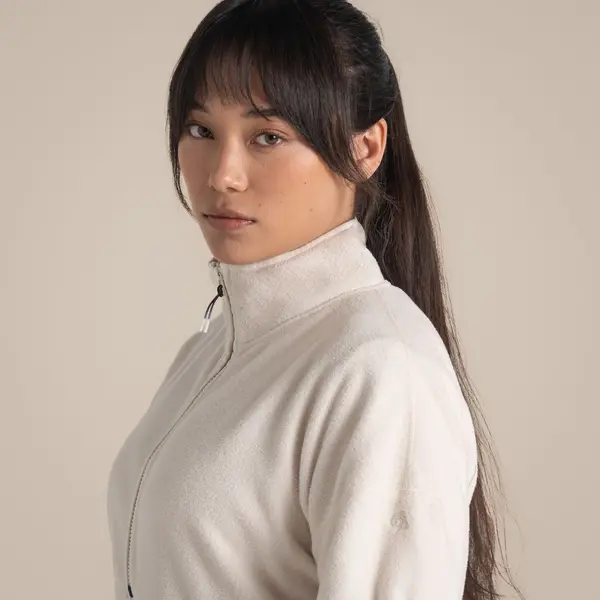 Craghoppers Women's CO2 Renu Half Zip Fleece | Ecru
