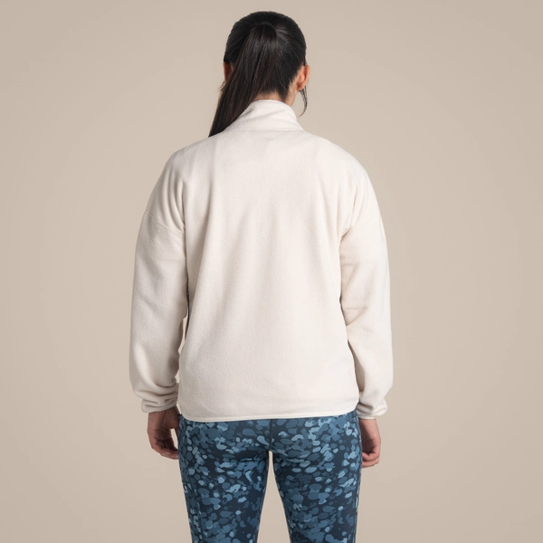 craghoppers Women's CO2 Renu Half Zip Fleece | Ecru