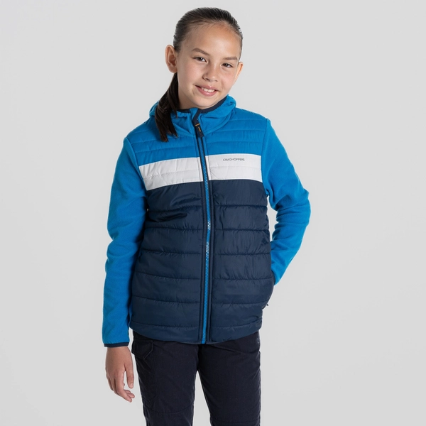 craghoppers Kid's Arklow Hybrid Jacket | Howlite Blue