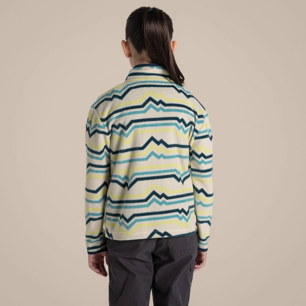 Craghoppers Kid's Bachas Half Zip Fleece | Key Lime Print