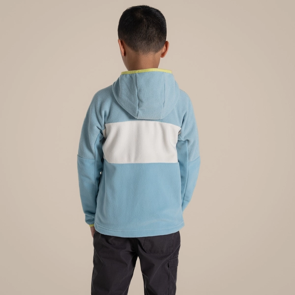Craghoppers Kid's Bindloe Hooded Fleece Jacket | Sky Blue