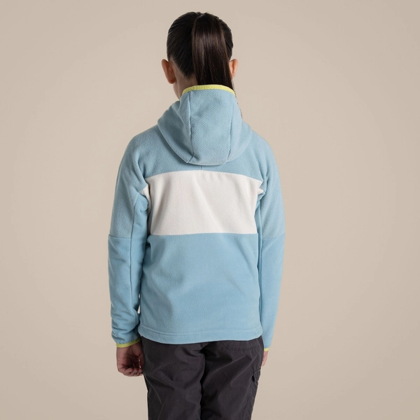 Craghoppers Kid's Bindloe Hooded Fleece Jacket | Sky Blue