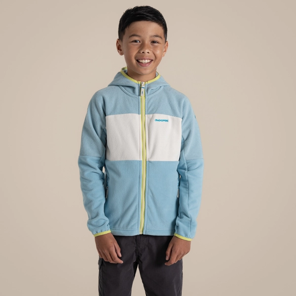 craghoppers Kid's Bindloe Hooded Fleece Jacket | Sky Blue