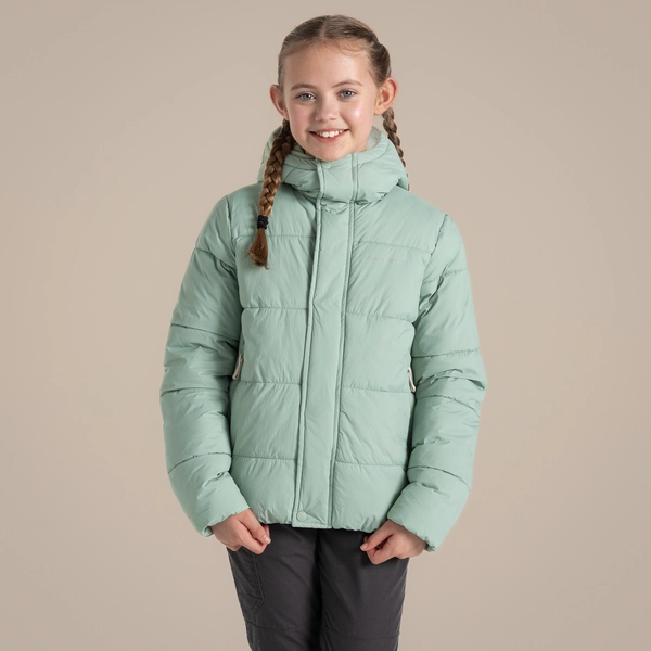 Craghoppers Kid's Brandon Hooded Jacket | Pale Pistachio