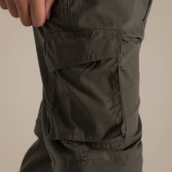 Craghoppers Kid's Kiwi Cargo II Convertible Trousers | Woodland Green