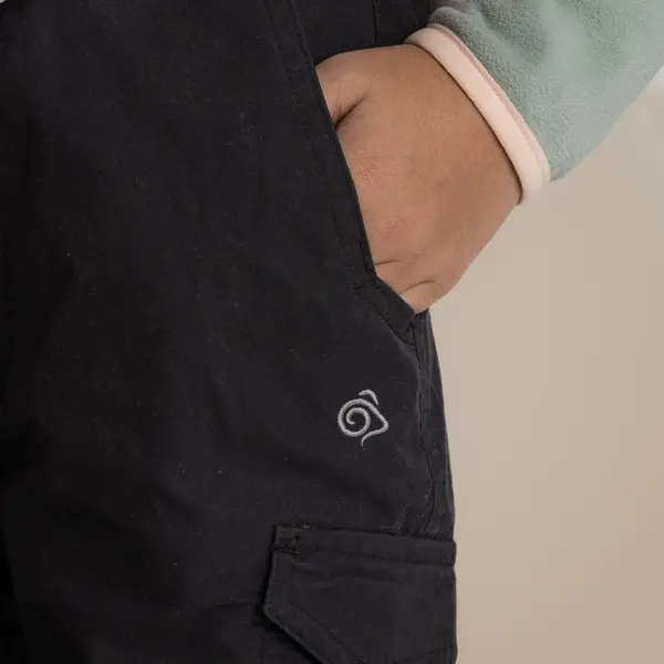 Craghoppers Kid's Kiwi II Winter Lined Cargo Trouser | Black