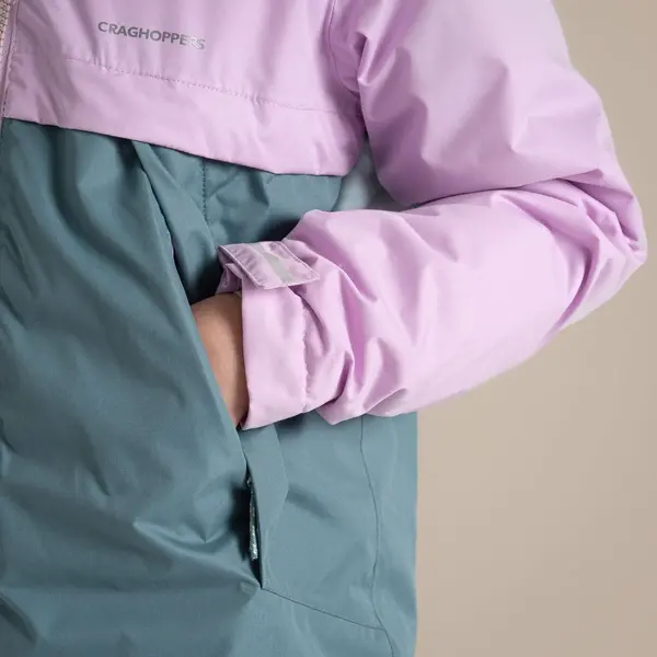Craghoppers Kid's Risco Waterproof Jacket | Orchid / Atlantic