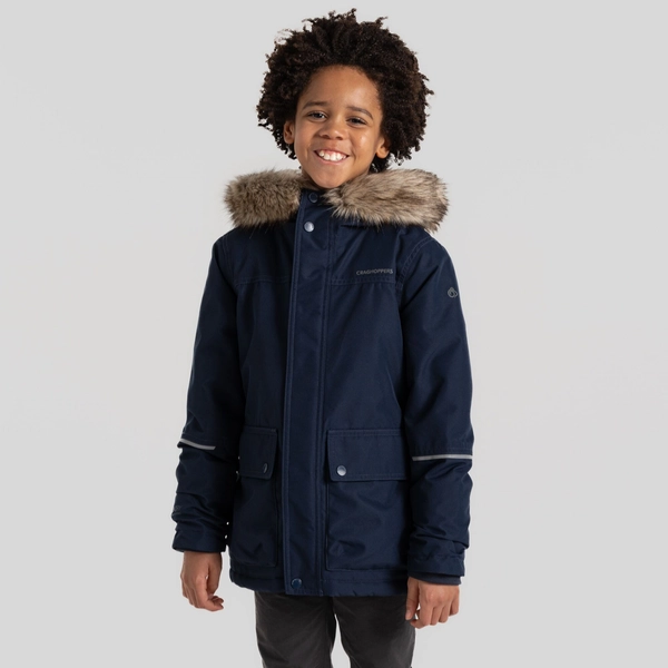 Craghoppers Kid's Sundon Waterproof Jacket | Blue Navy