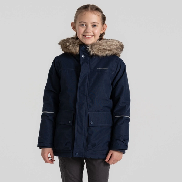 Craghoppers Kid's Sundon Waterproof Jacket | Blue Navy