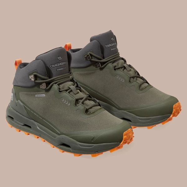 craghoppers Men's Adflex Boots | Mid Khaki / Magma Orange